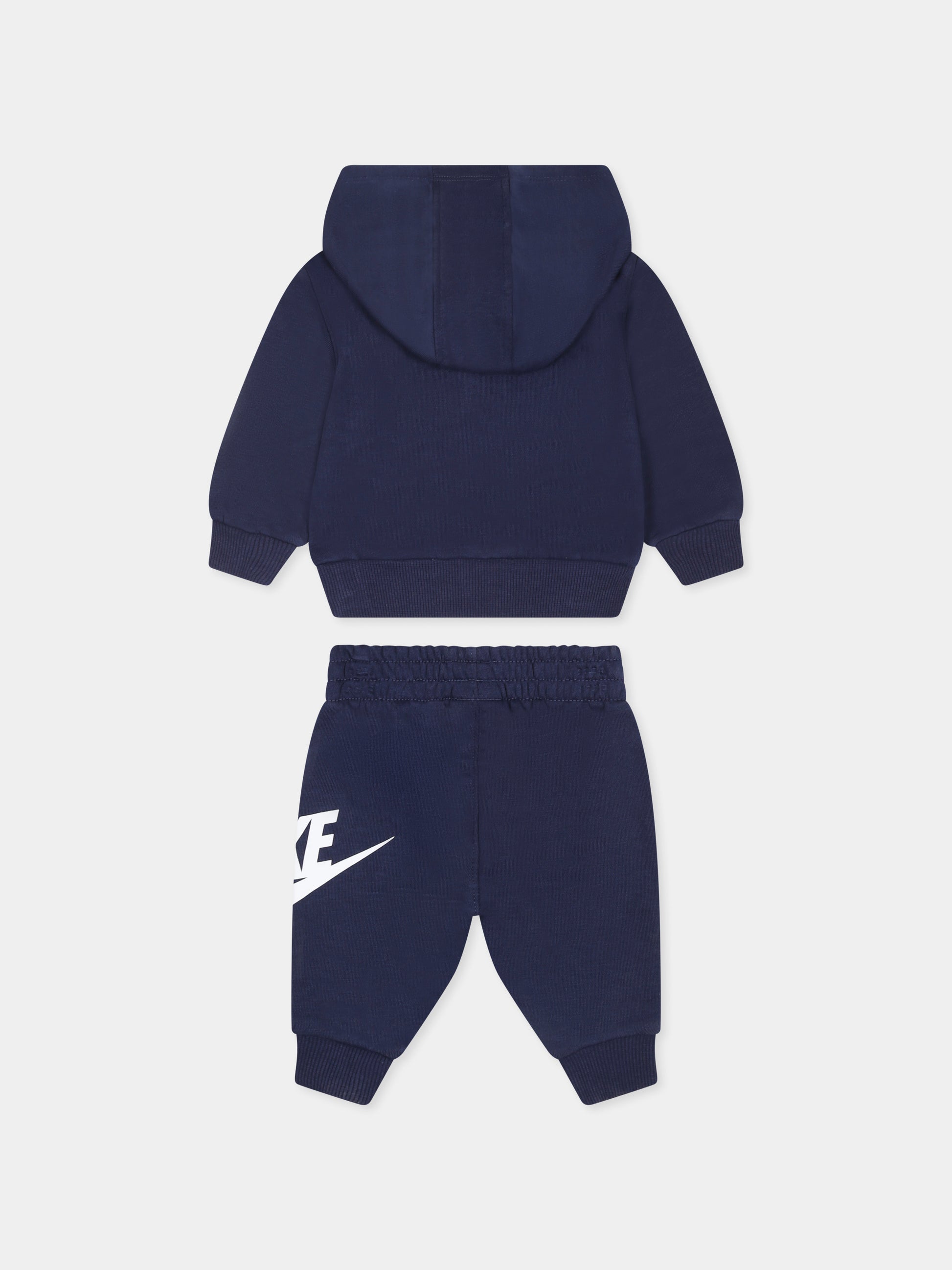 Completo blu per neonato con logo,Nike,56L595 U90