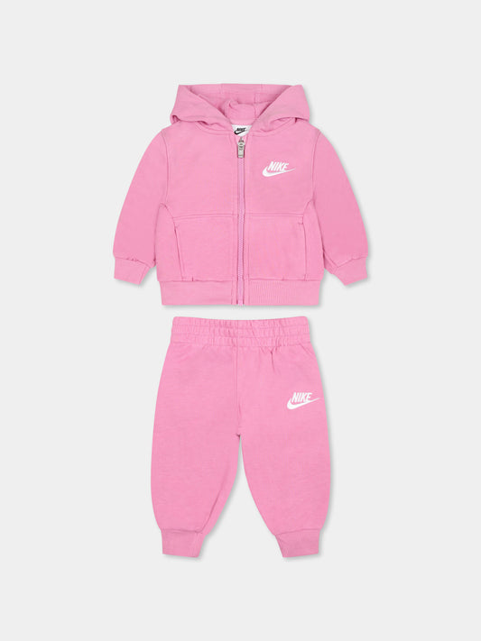 Completo rosa per neonata con logo,Nike,66M485 ACG