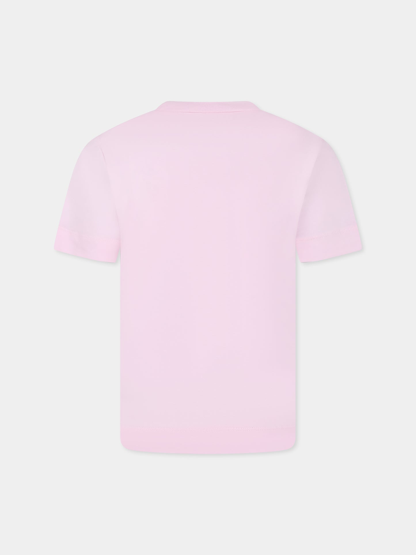 T-shirt rosa per bambini con logo