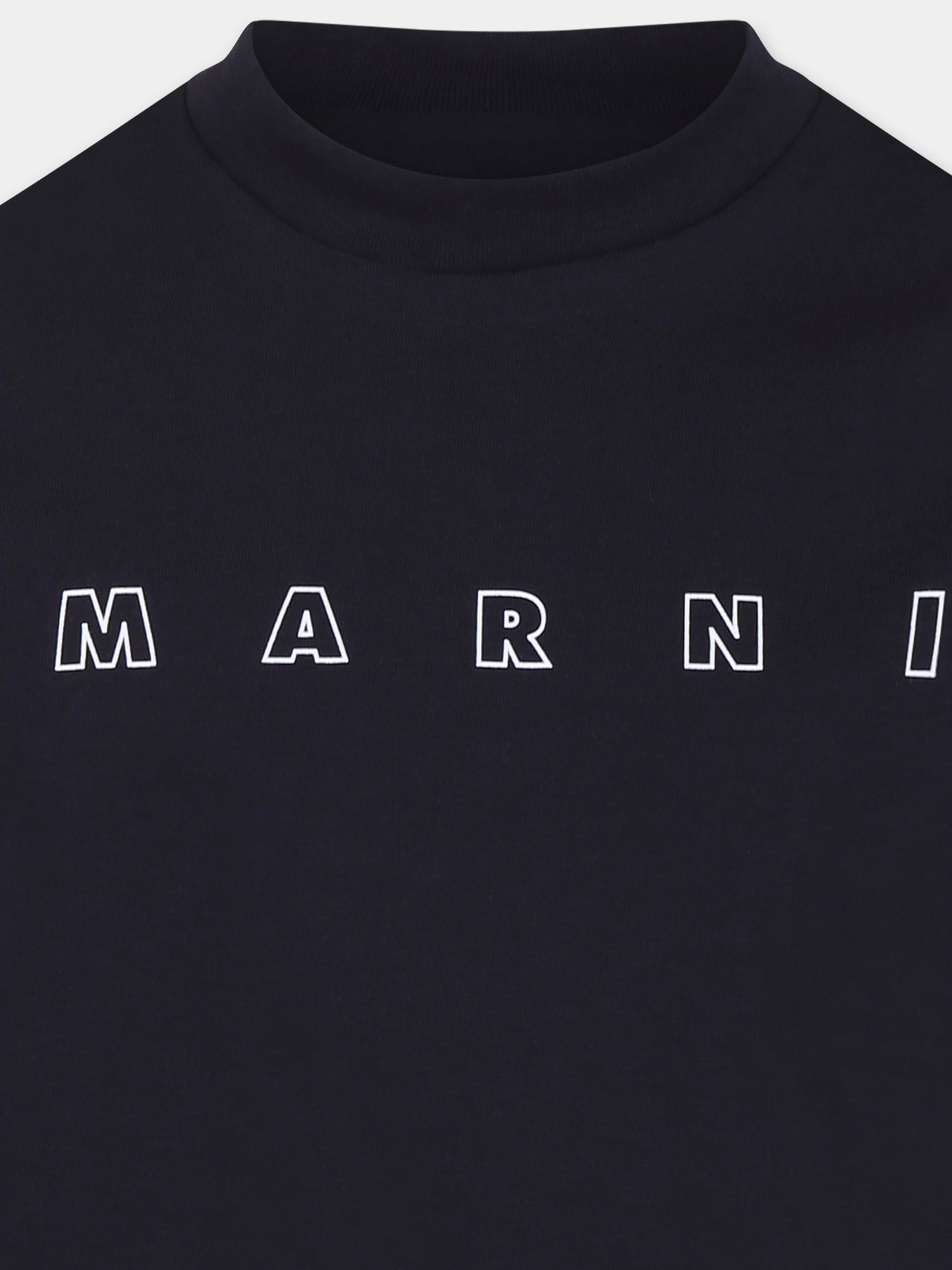 T-shirt blu per bambini con logo,Marni Kids,M01466 M00RF MT279U 0M803