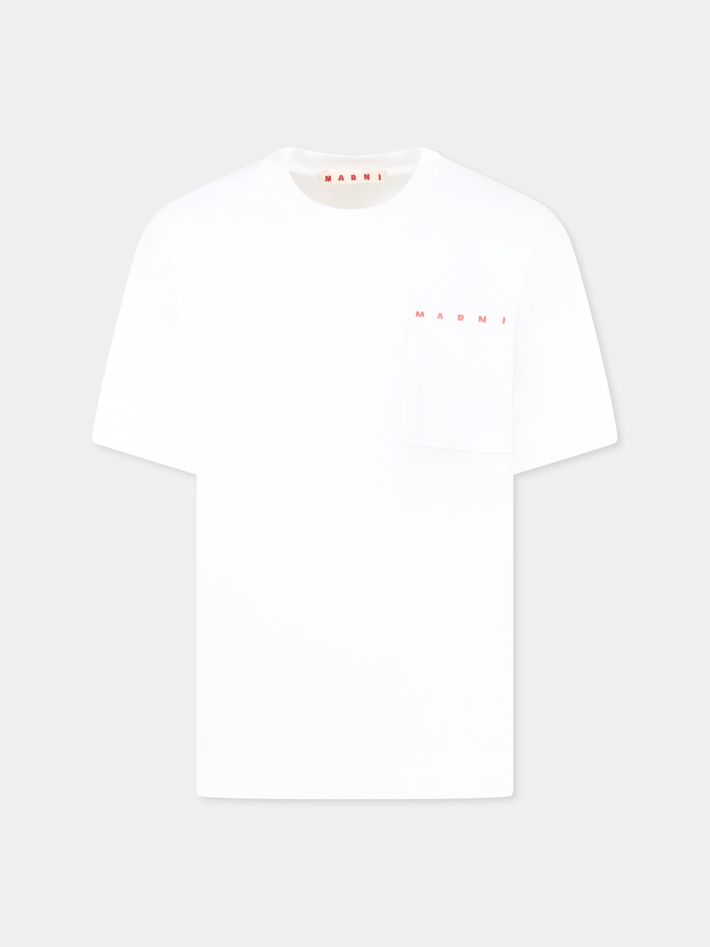 T-shirt bianca per bambini con logo