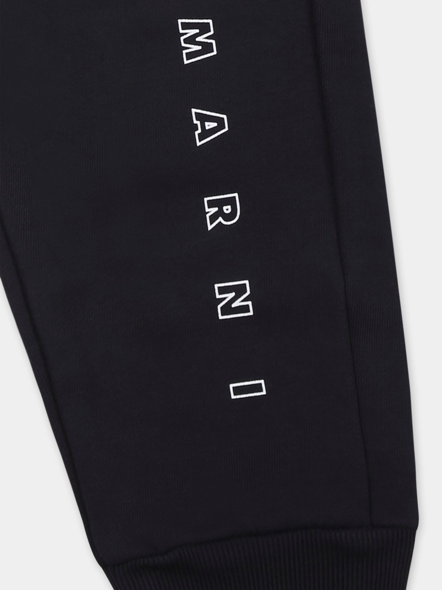 Pantaloni blu per neonati con logo