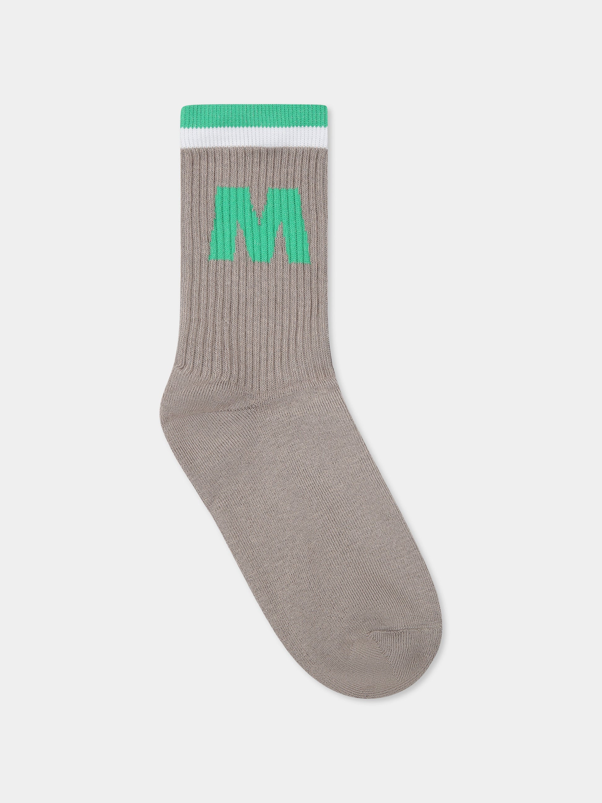 Calze grigie per bambini con logo,Marni Kids,M01472 M00U1 MZ33U 0M920
