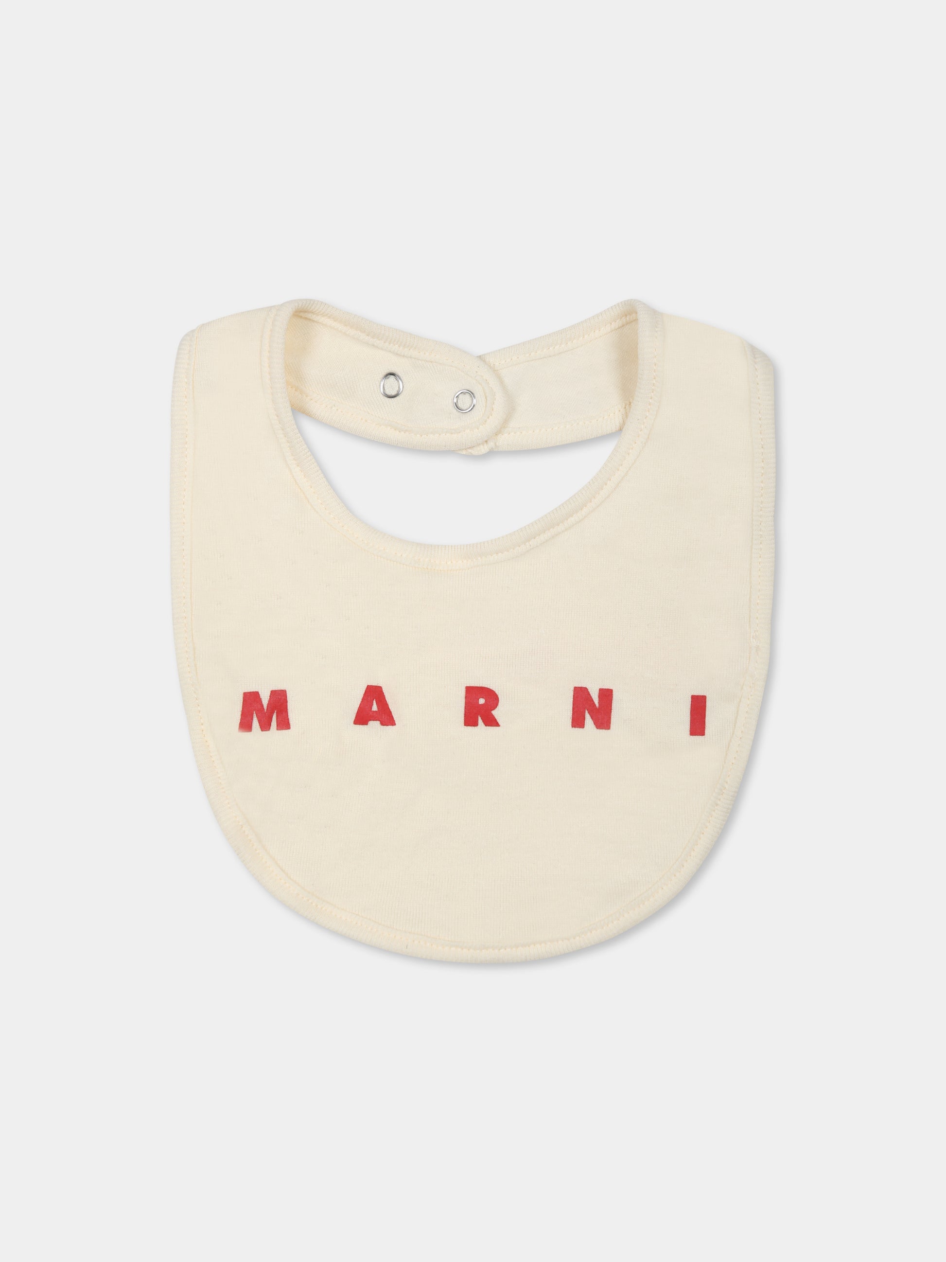 Set tutina avorio per neonati con logo,Marni Kids,M01441 M00UL MX038 0M221