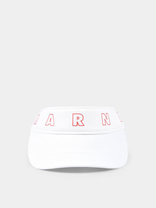 Cappello bianco per bambini con logo