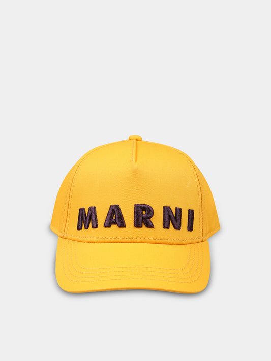 Cappello giallo per bambini con logo