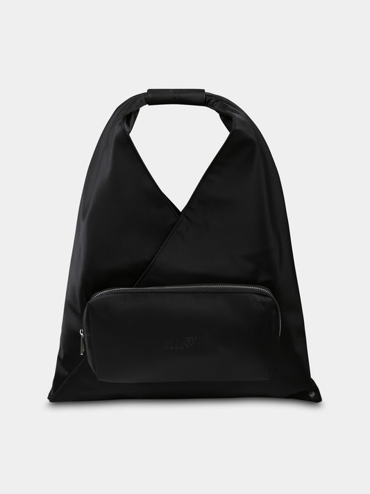 Borsa Japanese nera per bambina con logo,Mm6 Maison Margiela,M60821 P6416 JAPANESE W POCKET T8013