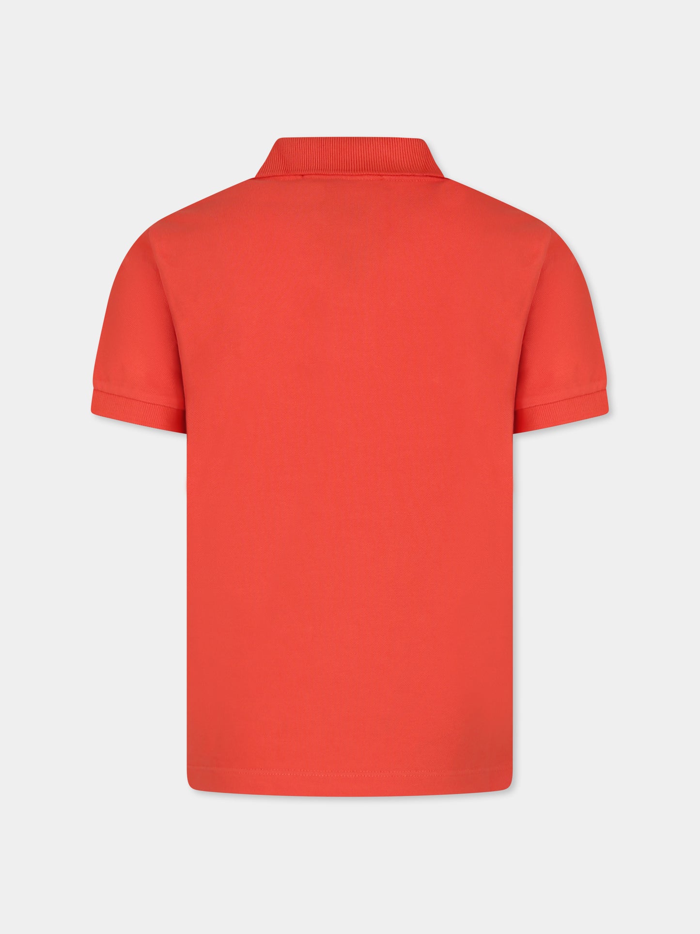 Polo arancione per bambino con bussola,Stone Island Junior,801621448 V0037