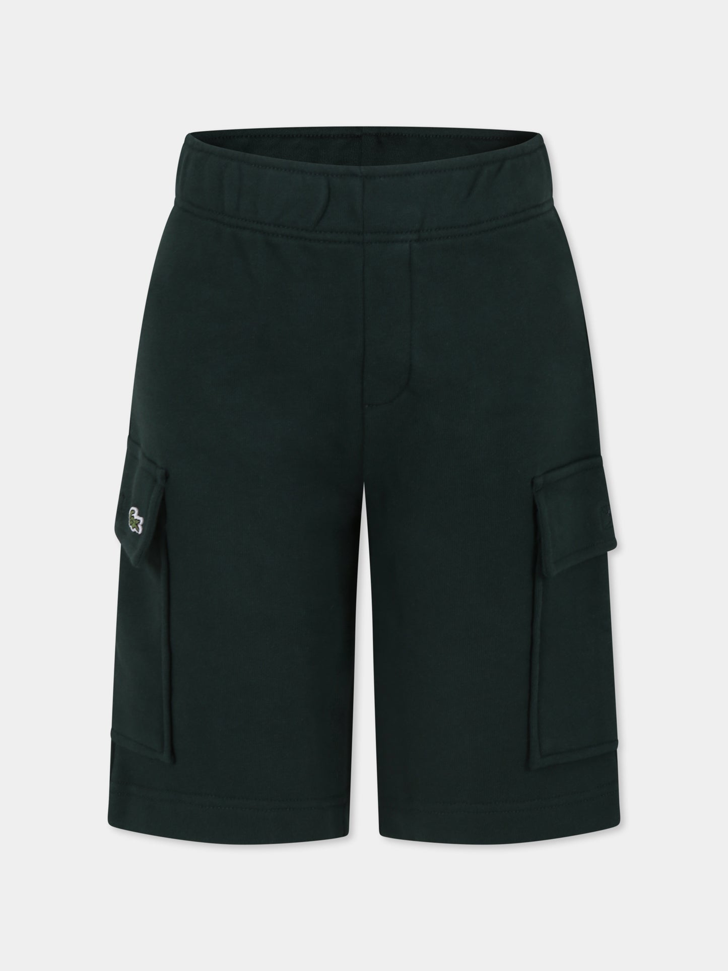 Shorts verde per bambino con coccodrillo,Lacoste,GJ7372 YZP