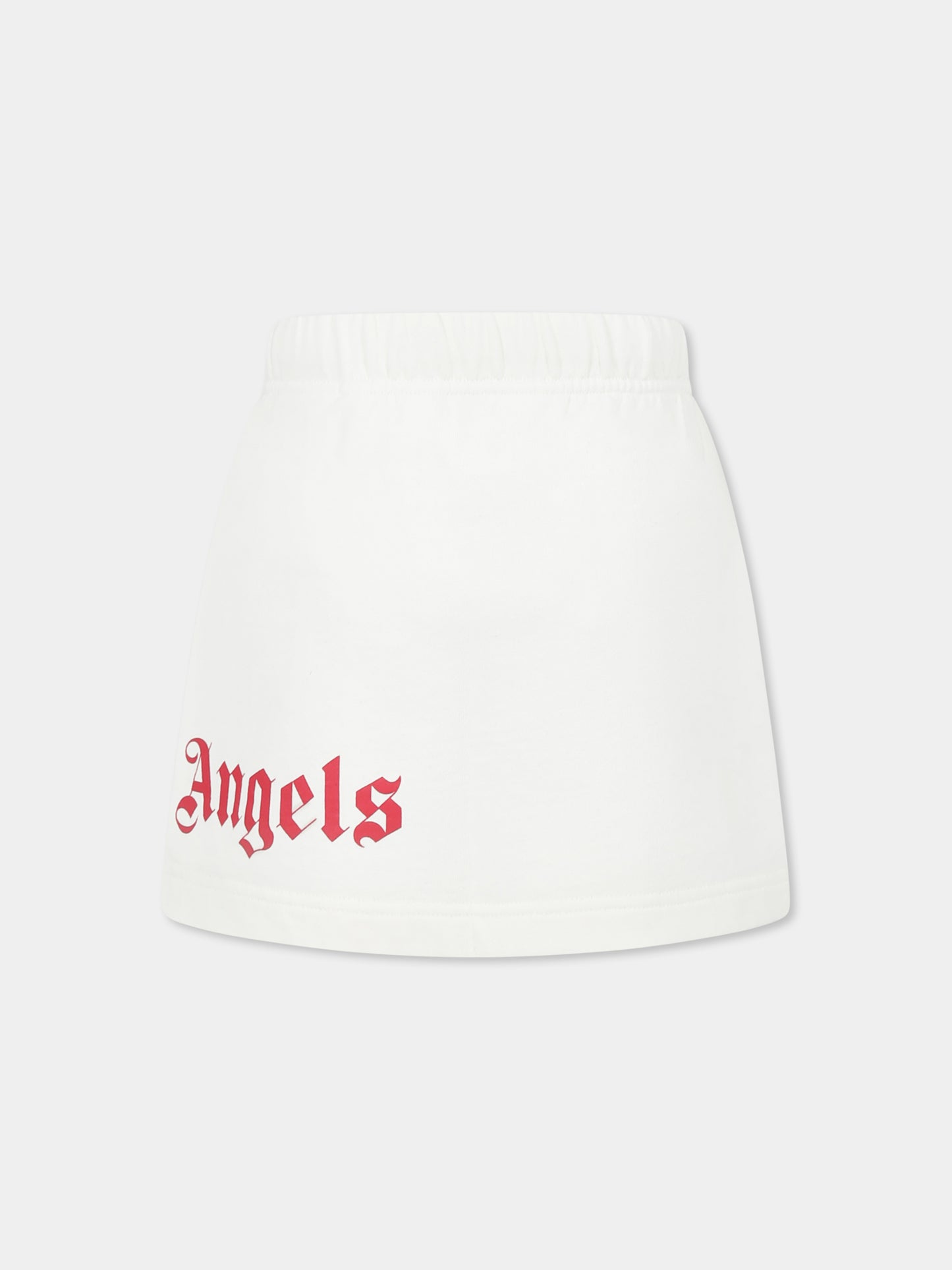 Gonna avorio per bambina con logo