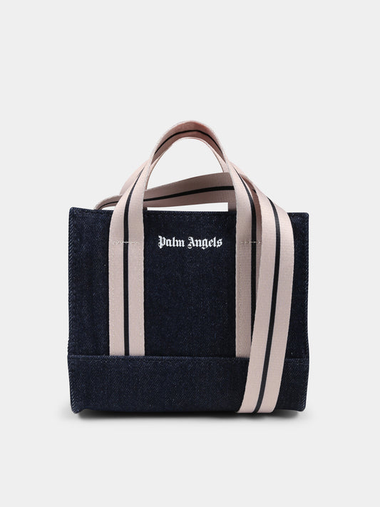 Borsa denim per bambina con logo