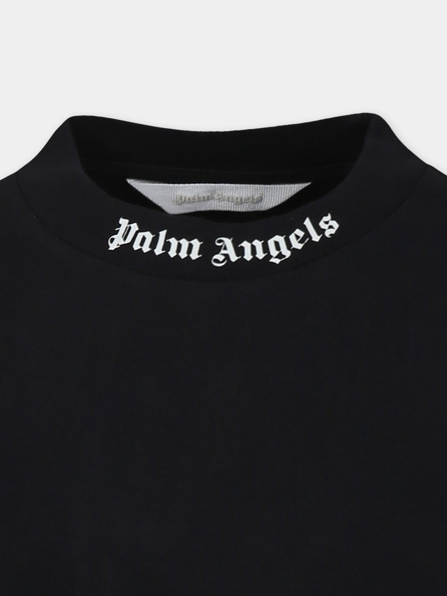 T-shirt nera per bambini con logo