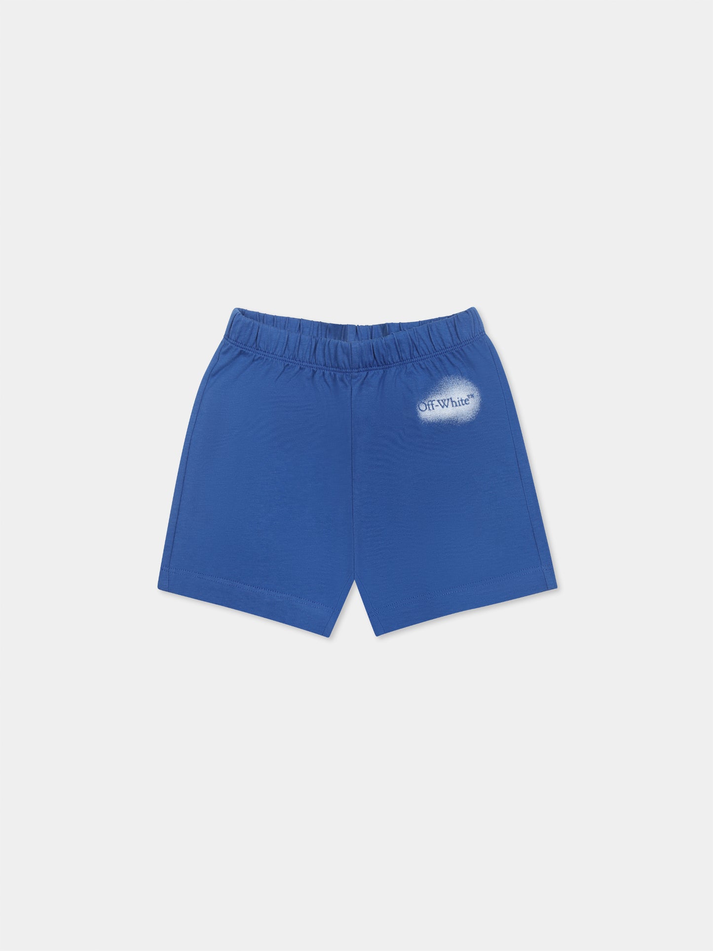 Shorts blu per neonato con logo