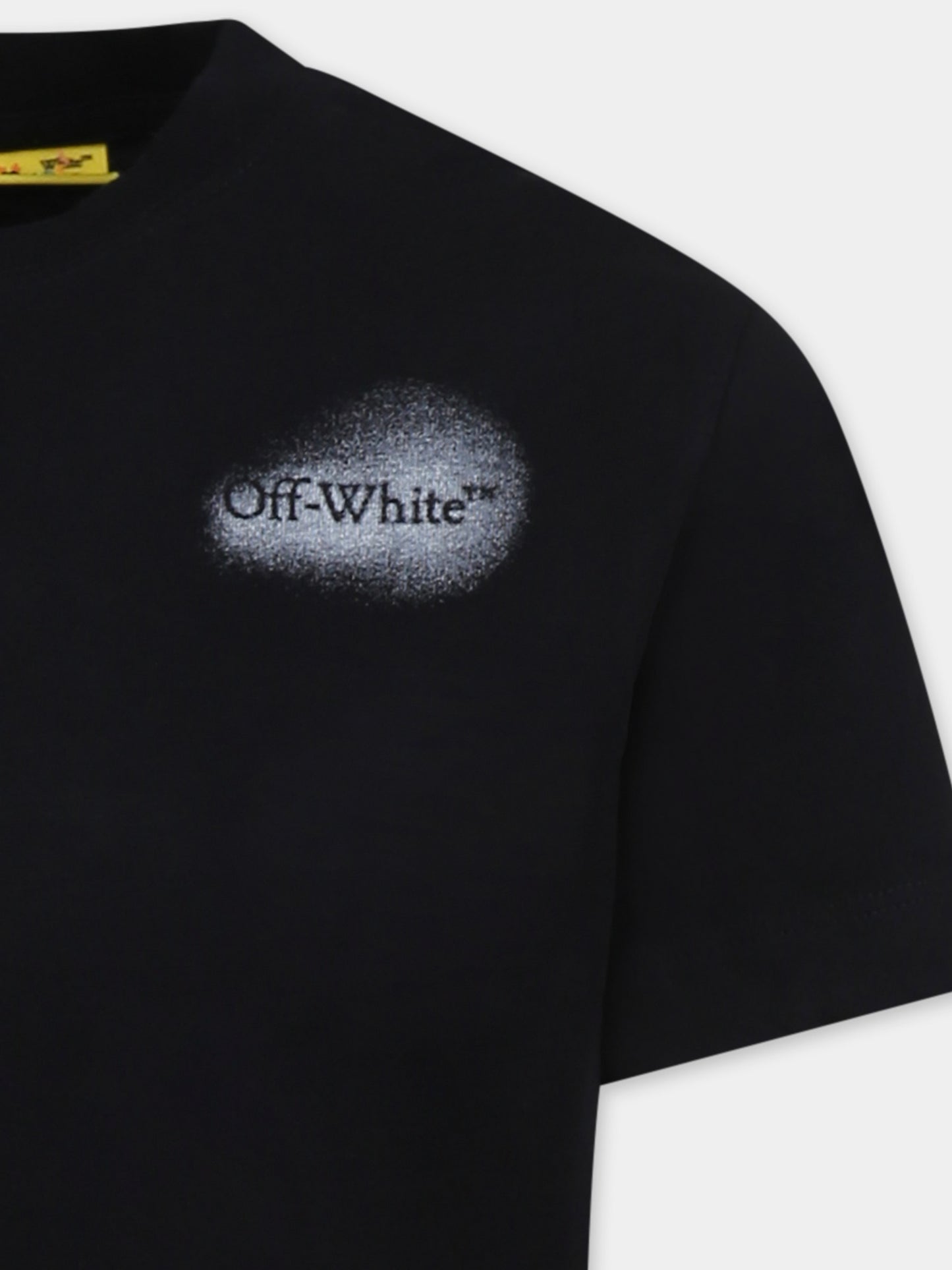 T-shirt nera per bambino con logo e frecce