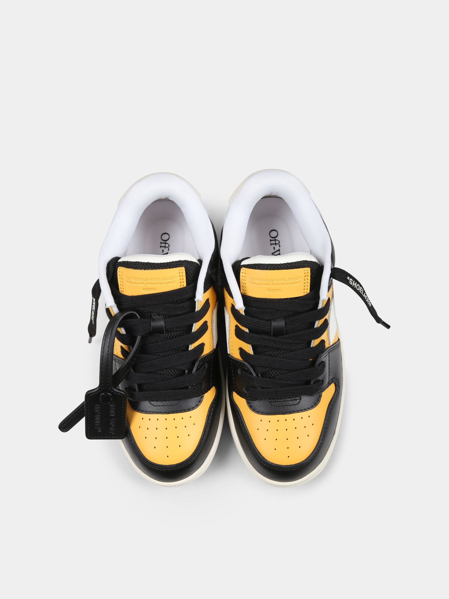 Sneakers Out of Office gialle per bambino con freccia