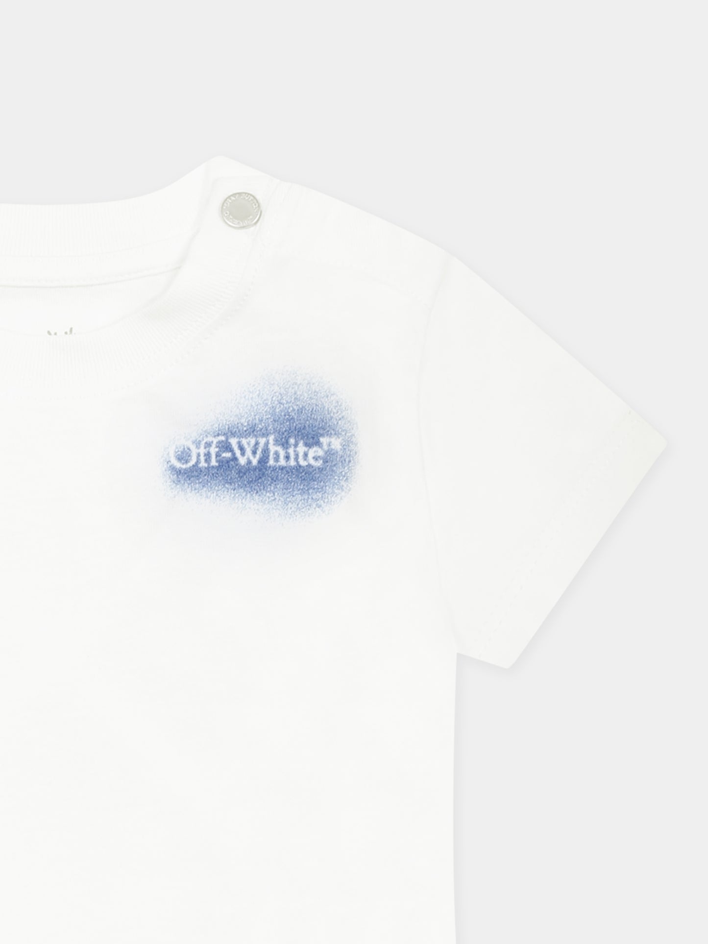 T-shirt bianca per neonato con logo,Off White,OBXB001S25JER0020145
