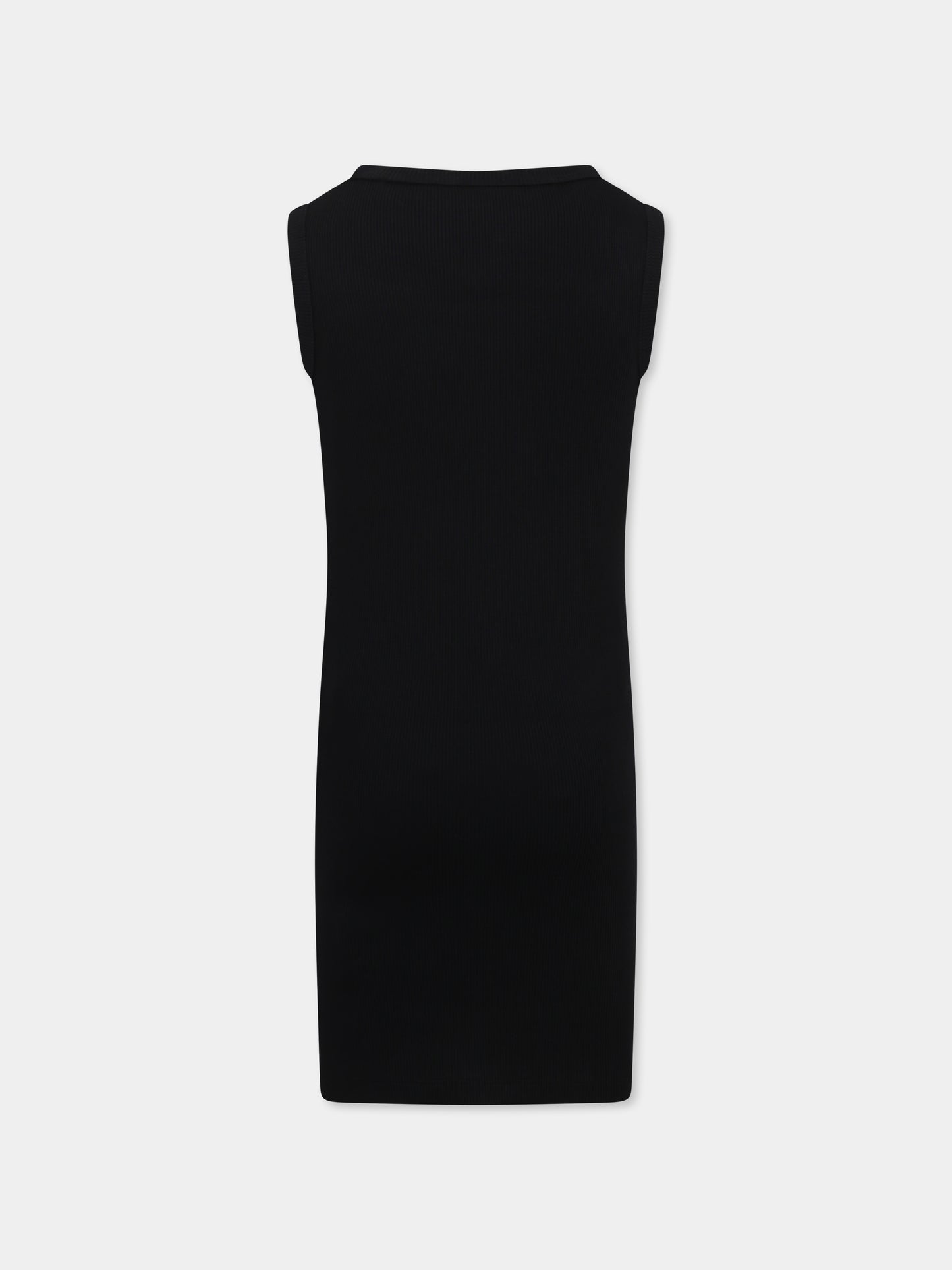 Vestito nero per bambina con logo,Off White,OGDB065S25JER0011001