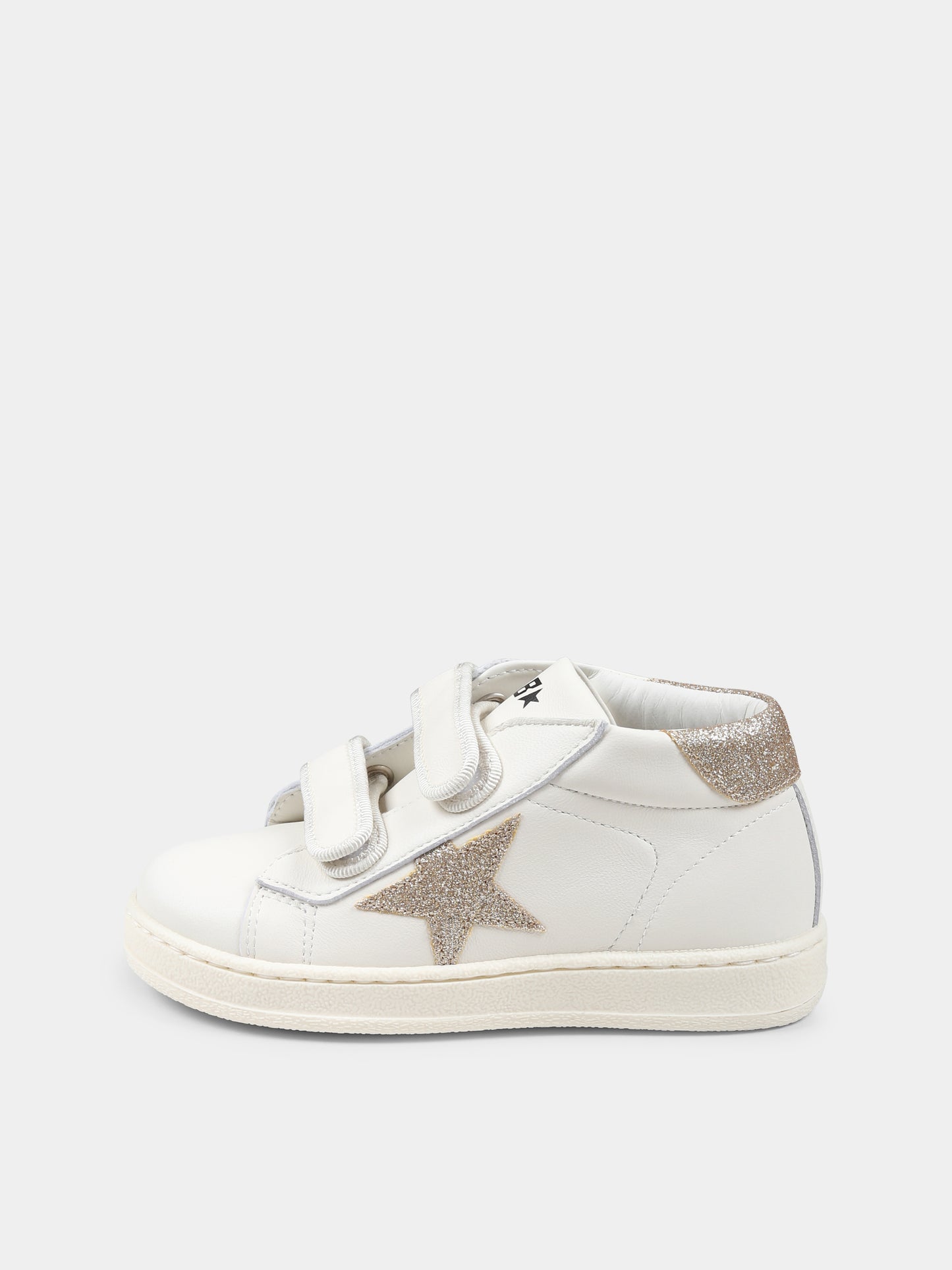 Sneakers June Ballstar avorio per neonata e bambina con stella,Golden Goose,GJF00386 F006752 10847