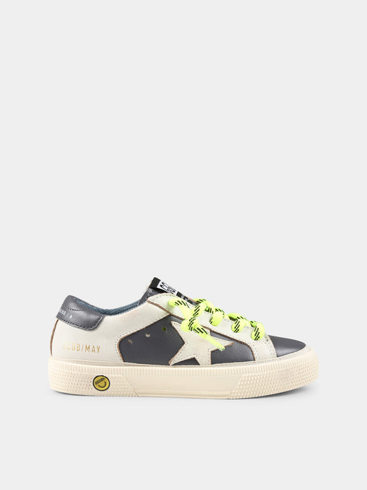 Sneakers marroni May per bambini con stella