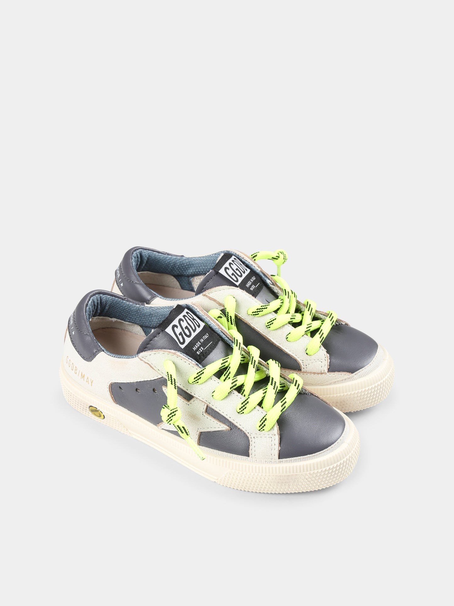 Sneakers marroni May per bambini con stella