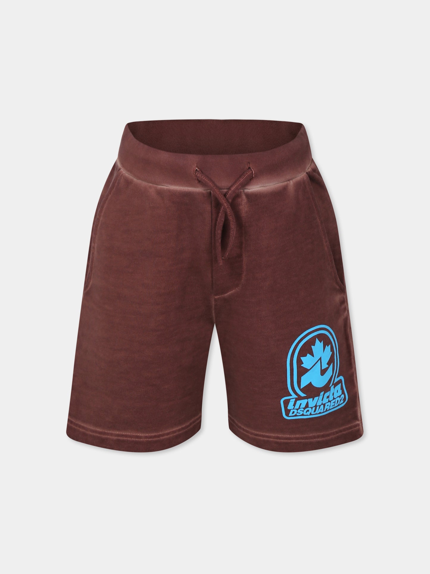 Shorts marroni per bambini con logo,Dsquared2,DQ2908 D0AD2 D2P841U DQ771