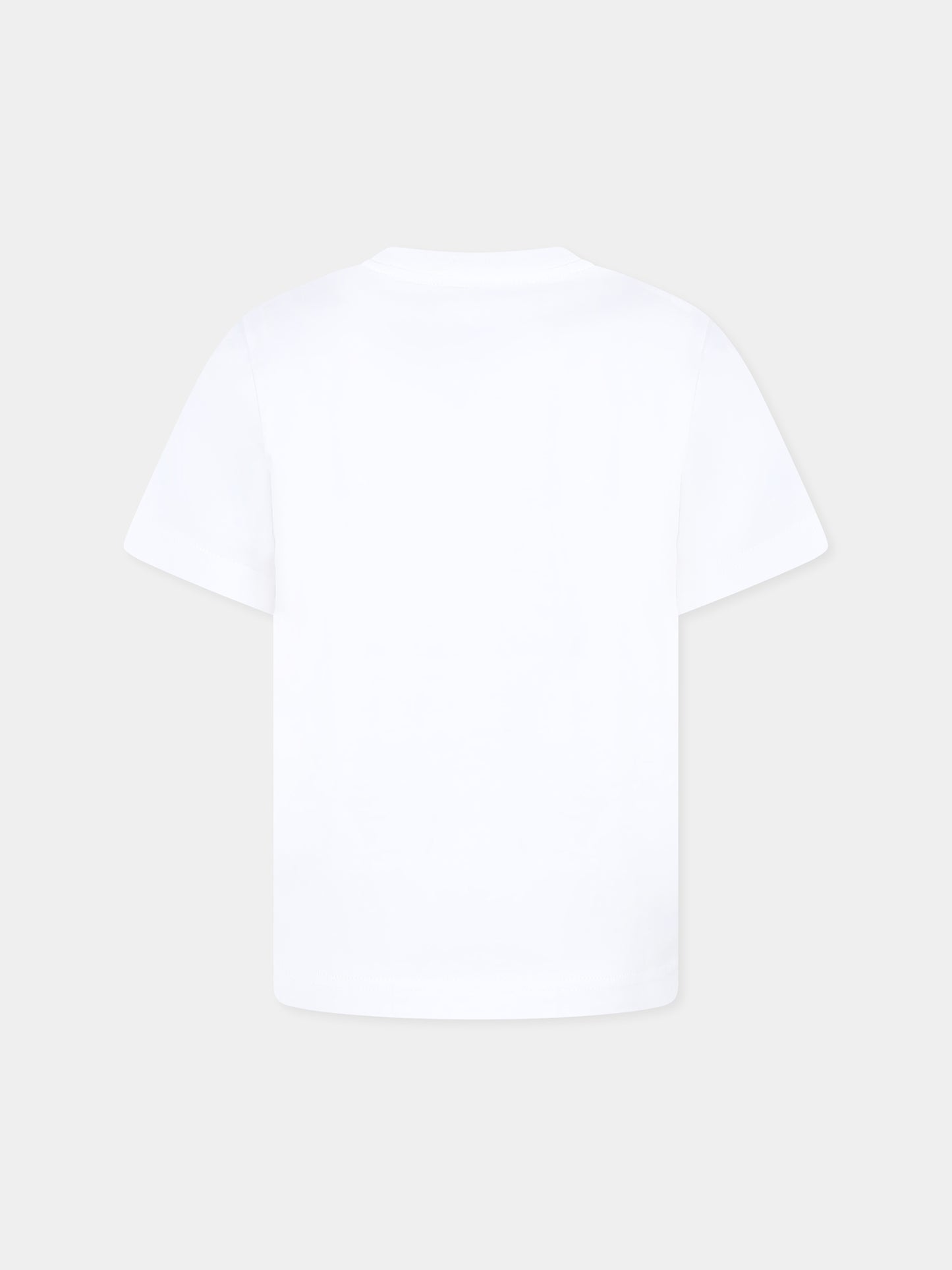 T-shirt bianca per bambini con logo
