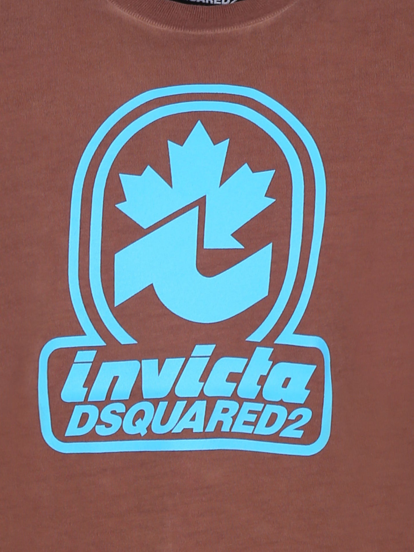 T-shirt marrone per bambini con logo