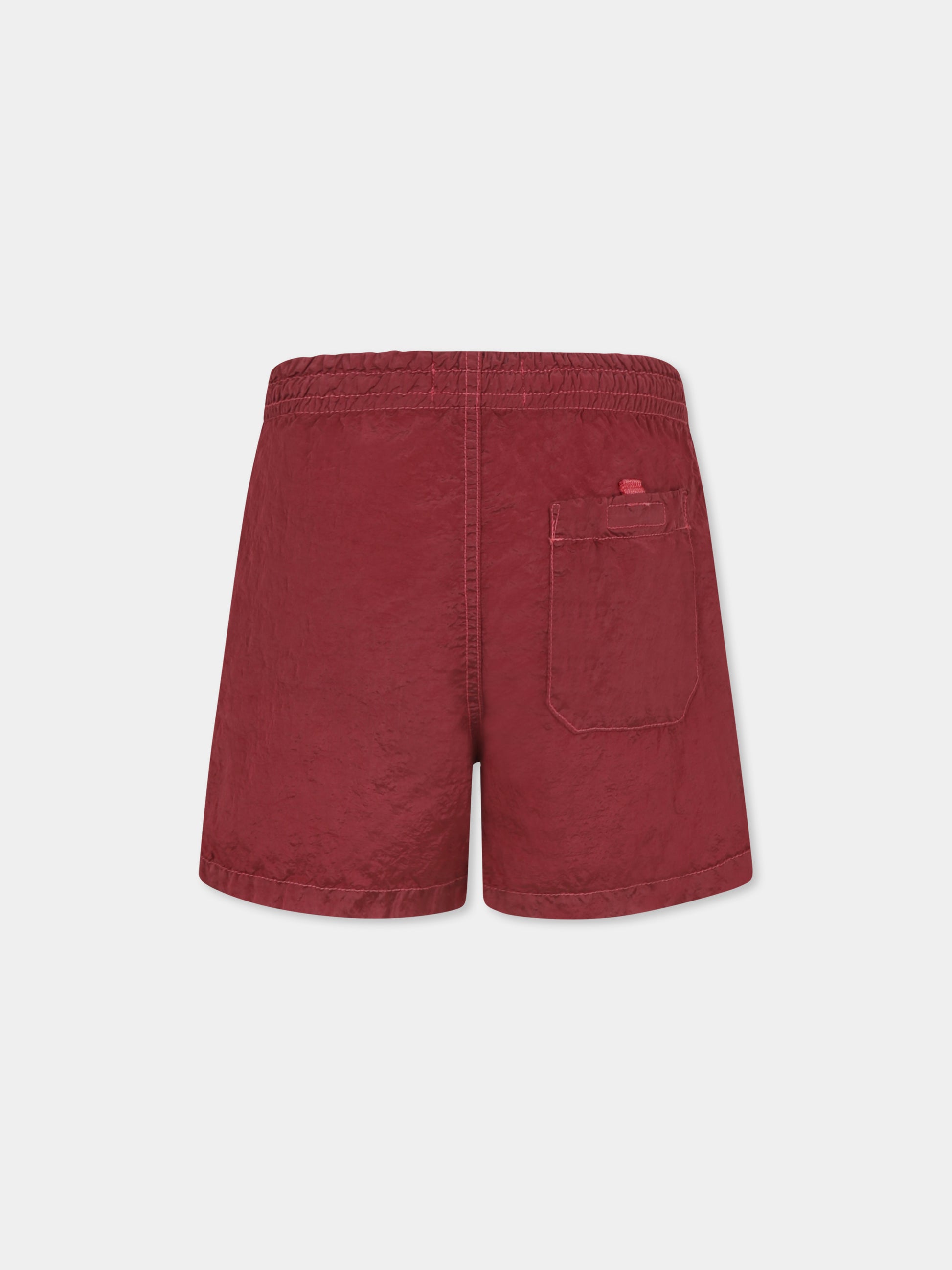 Boxer mare rosso per bambino con bussola,Stone Island Junior,K1S16 B100001 S0043 V0089