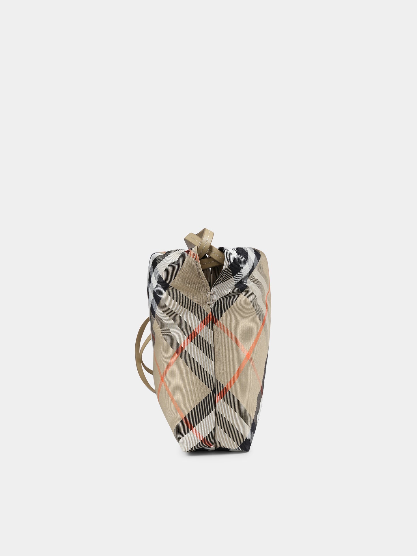 Borsa beige per bambina con check vintage,Burberry Kids,8096210 B9368