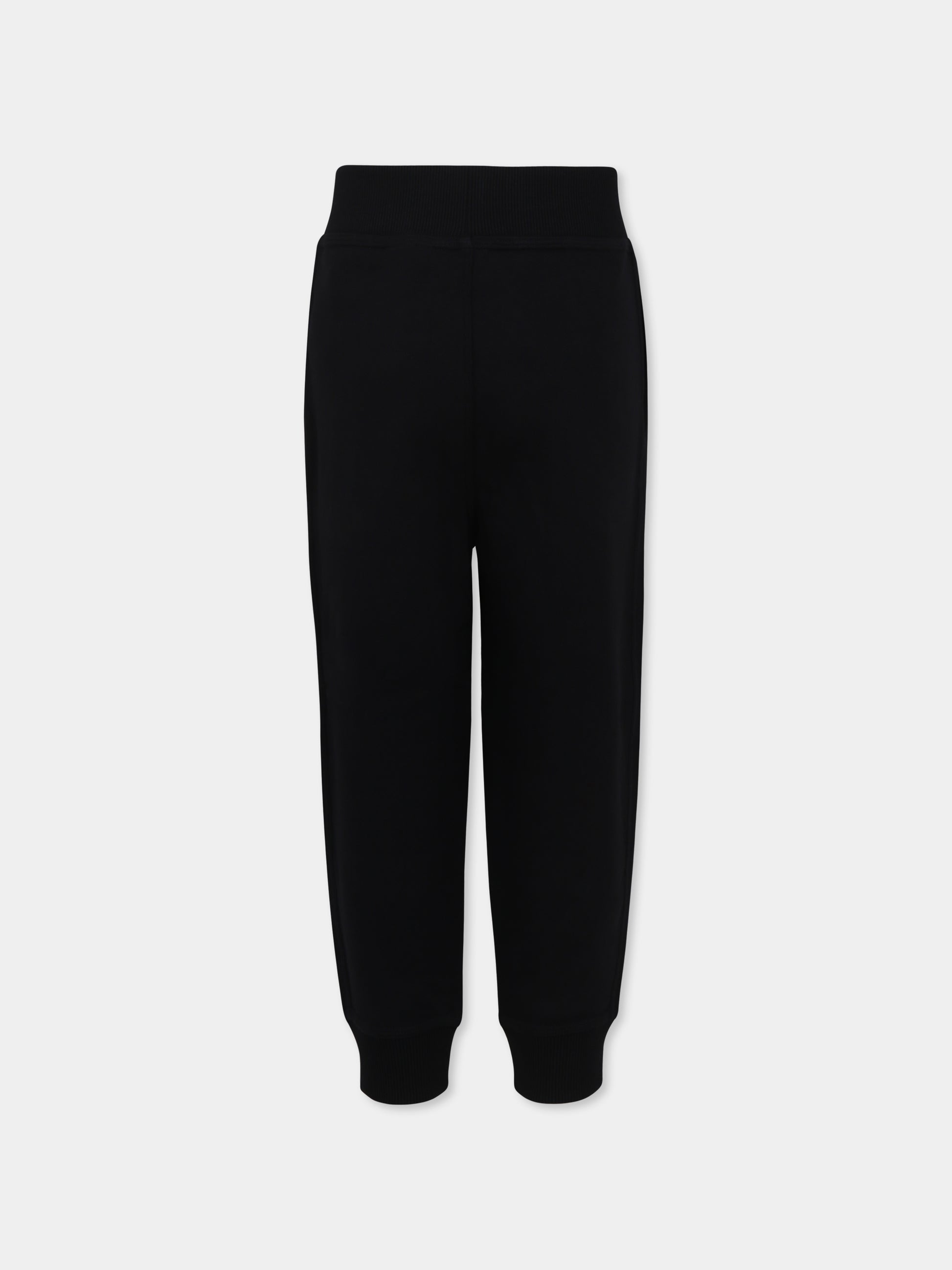 Pantaloni neri per bambini con cavaliere equestre,Burberry Kids,8105476 A1189