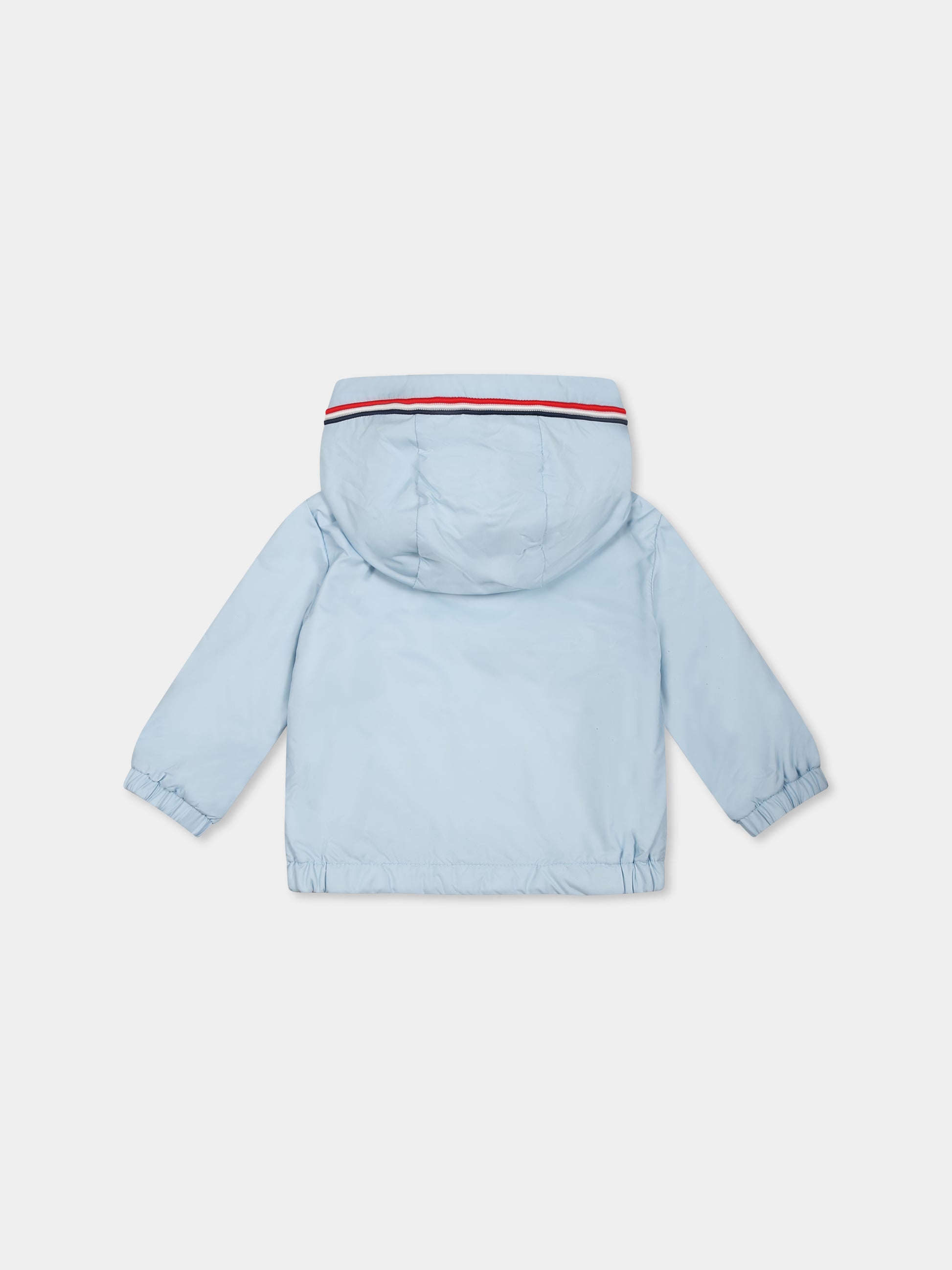 Giacca a vento Granduc celeste per neonato con logo,Moncler Kids,K1951 1A00020 53A5E 711