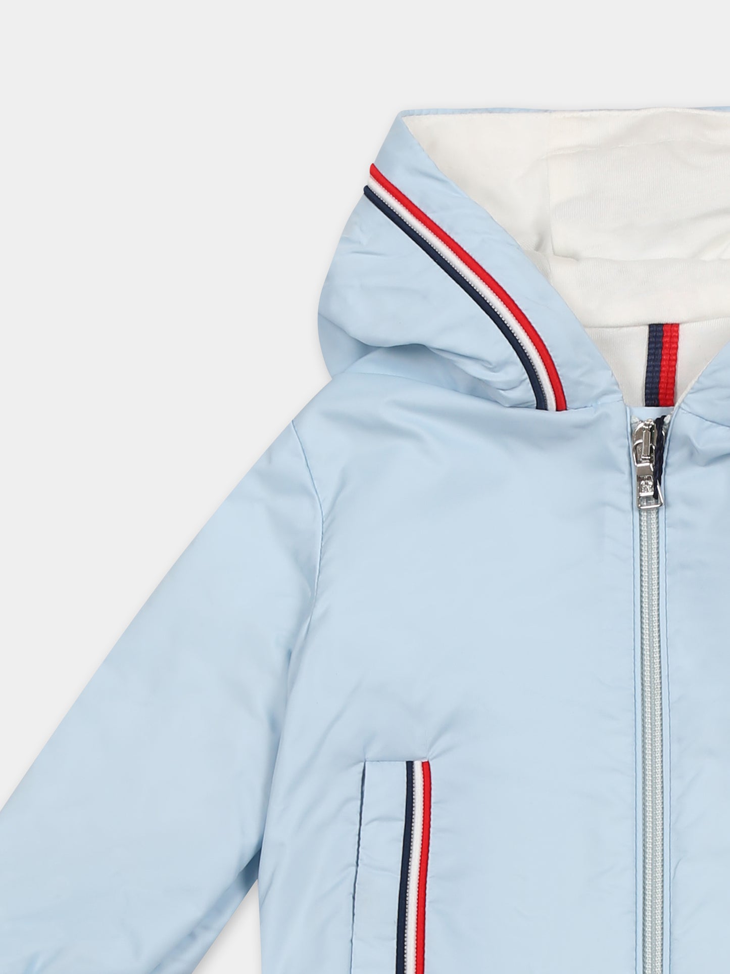 Giacca a vento Granduc celeste per neonato con logo,Moncler Kids,K1951 1A00020 53A5E 711