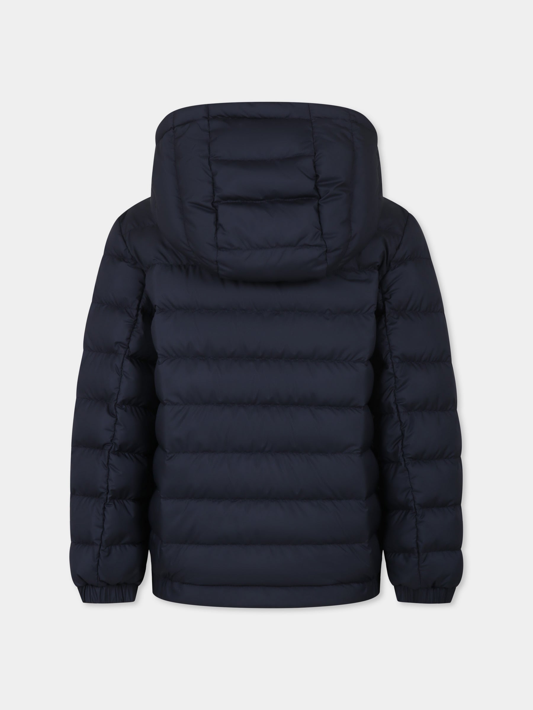 Piumino Donvar blu per bambino con logo,Moncler Kids,K1954 1A00045 597X2 77G