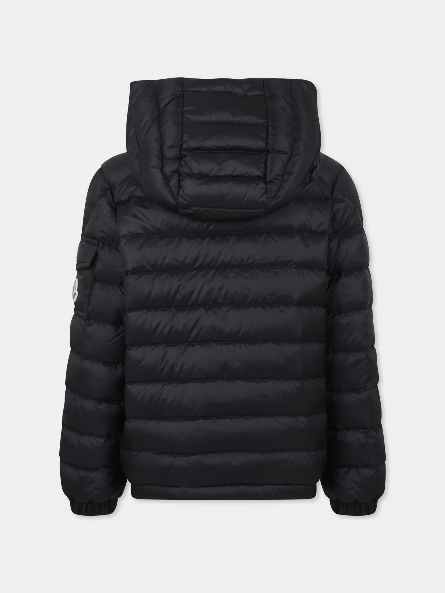 Piumino Laurus nero per bambino con logo,Moncler Kids,K1954 1A00050 597YF 999