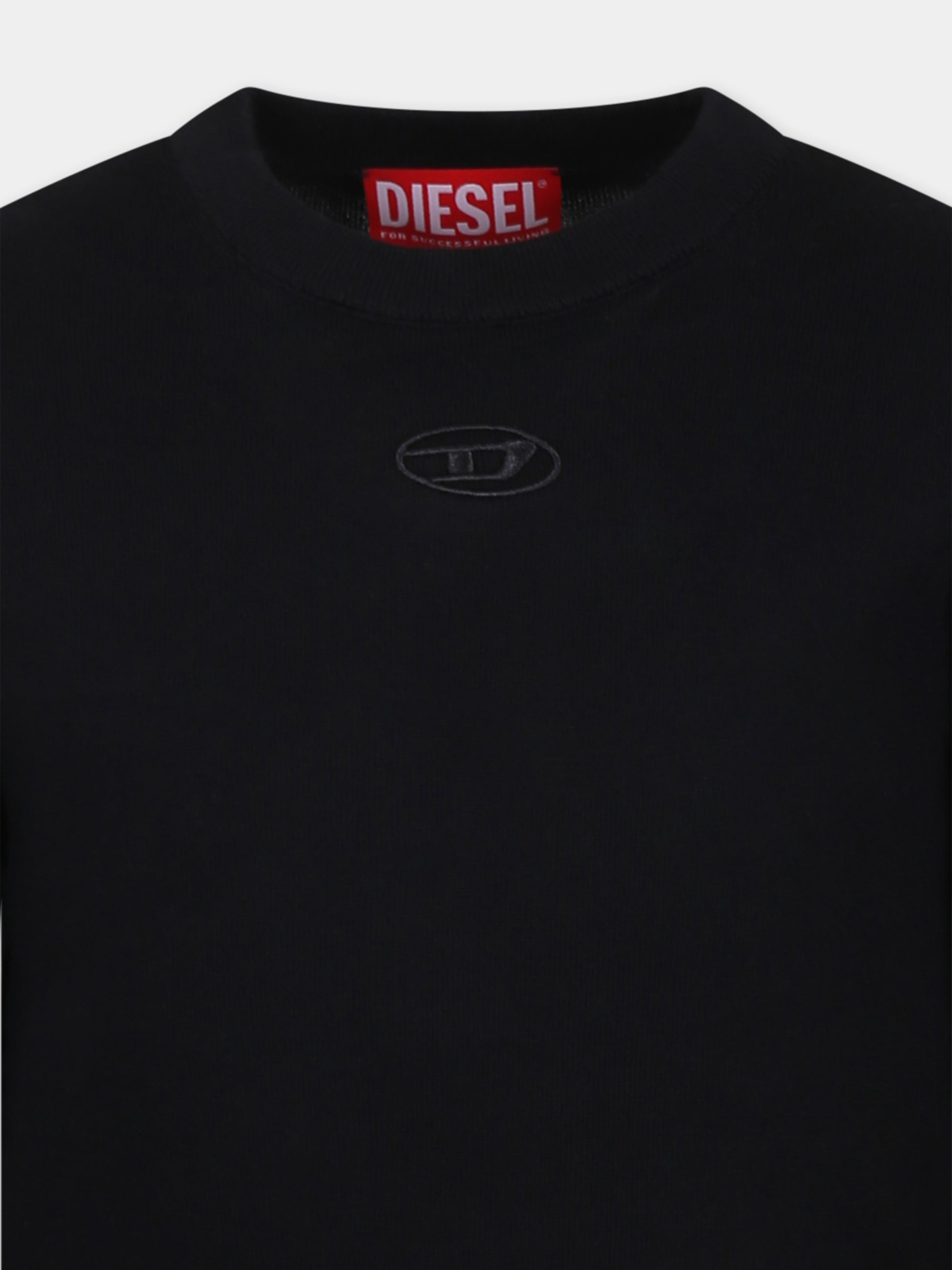 Maglione nero per bambino con logo,Diesel,J02277 KRLAXU K900