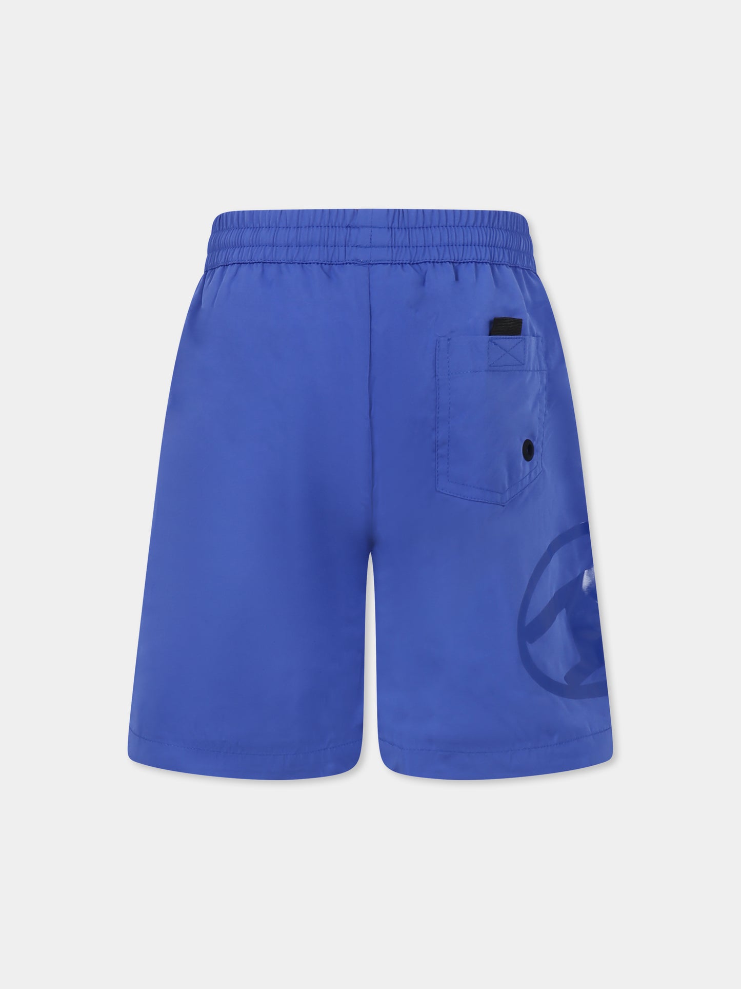Boxer mare blu per bambino con logo