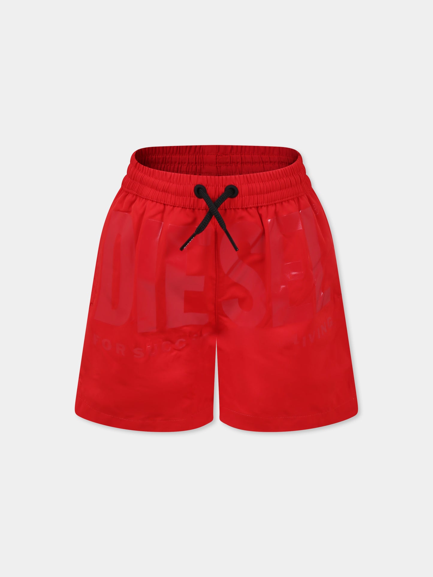 Boxer mare rosso per bambino con logo