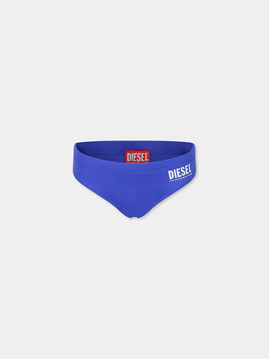 Slip mare blu per bambino con logo