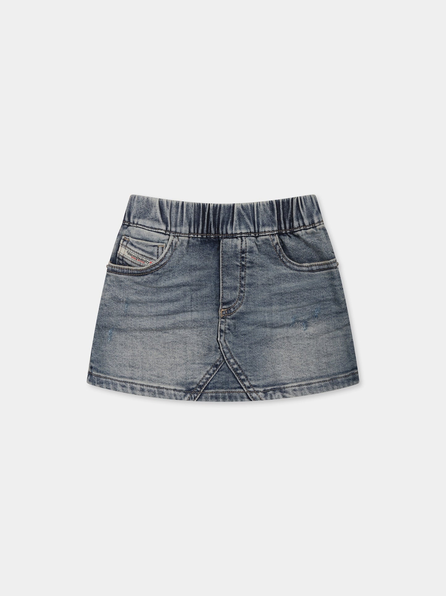 Gonna denim per neonata con logo