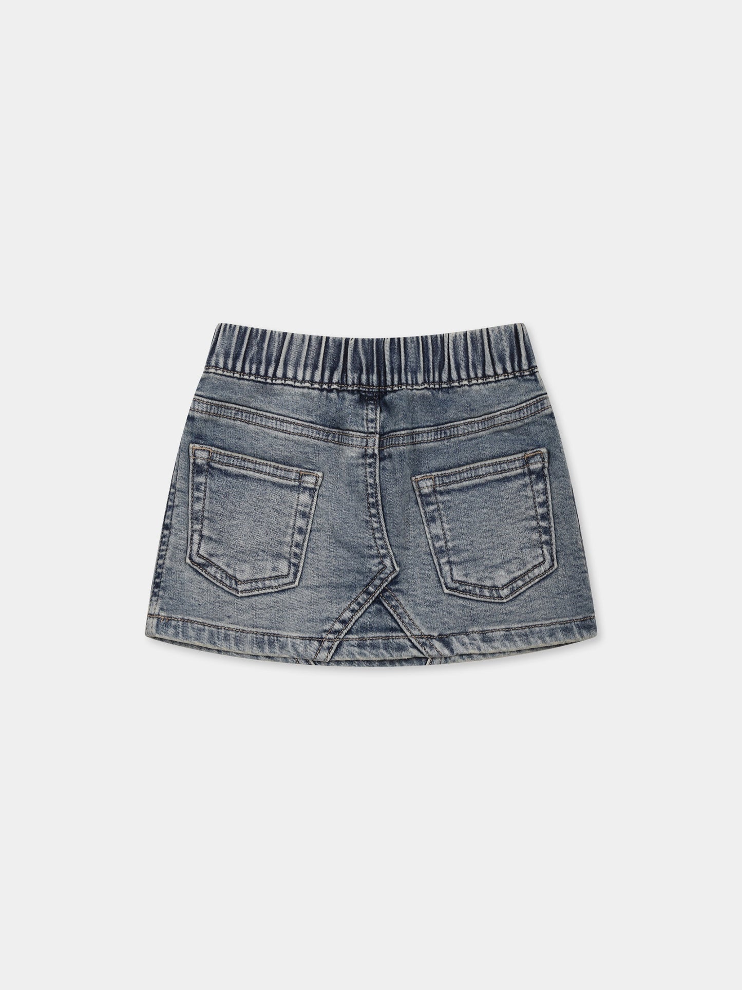Gonna denim per neonata con logo