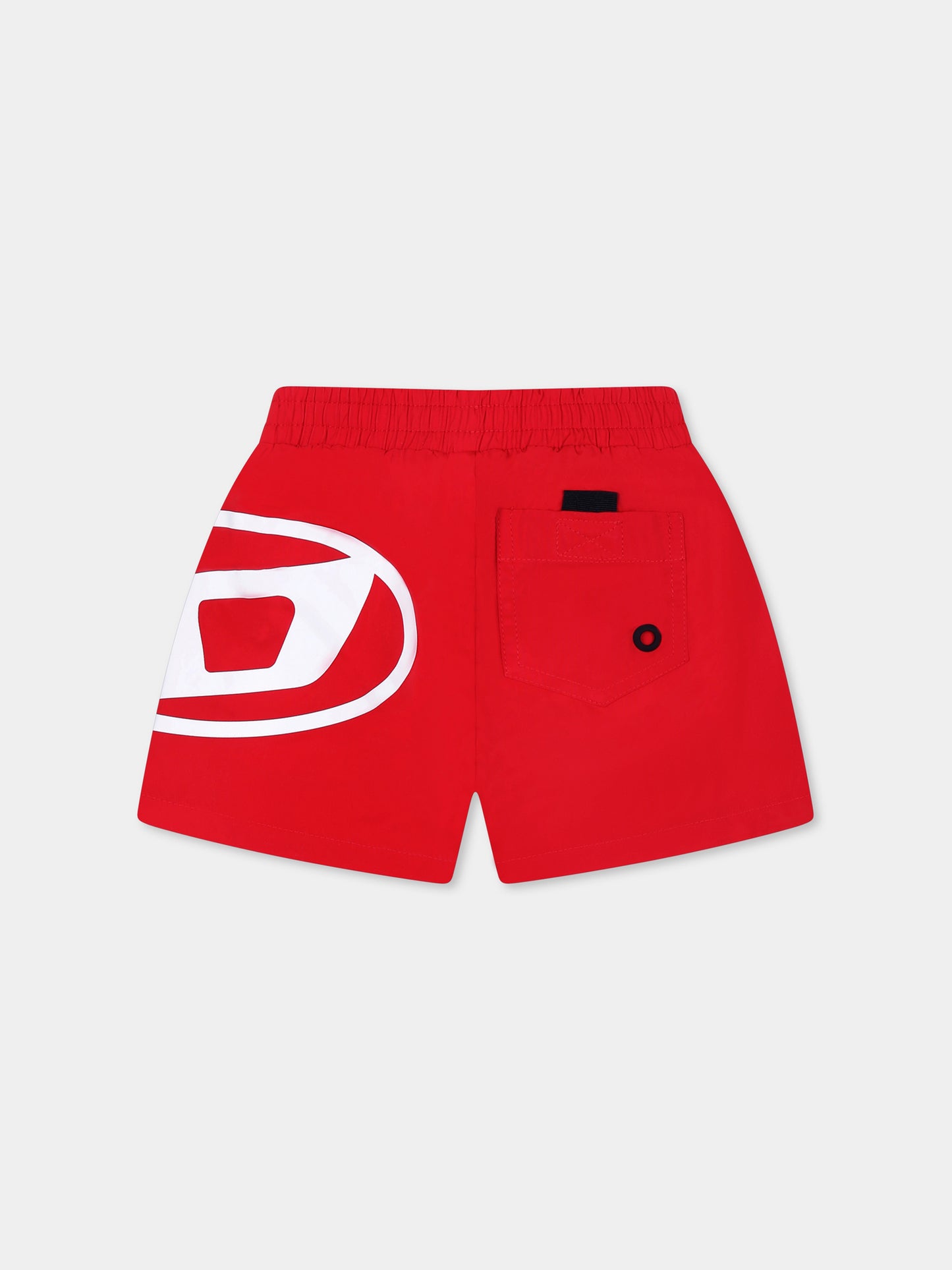 Boxer mare rosso per neonato con logo