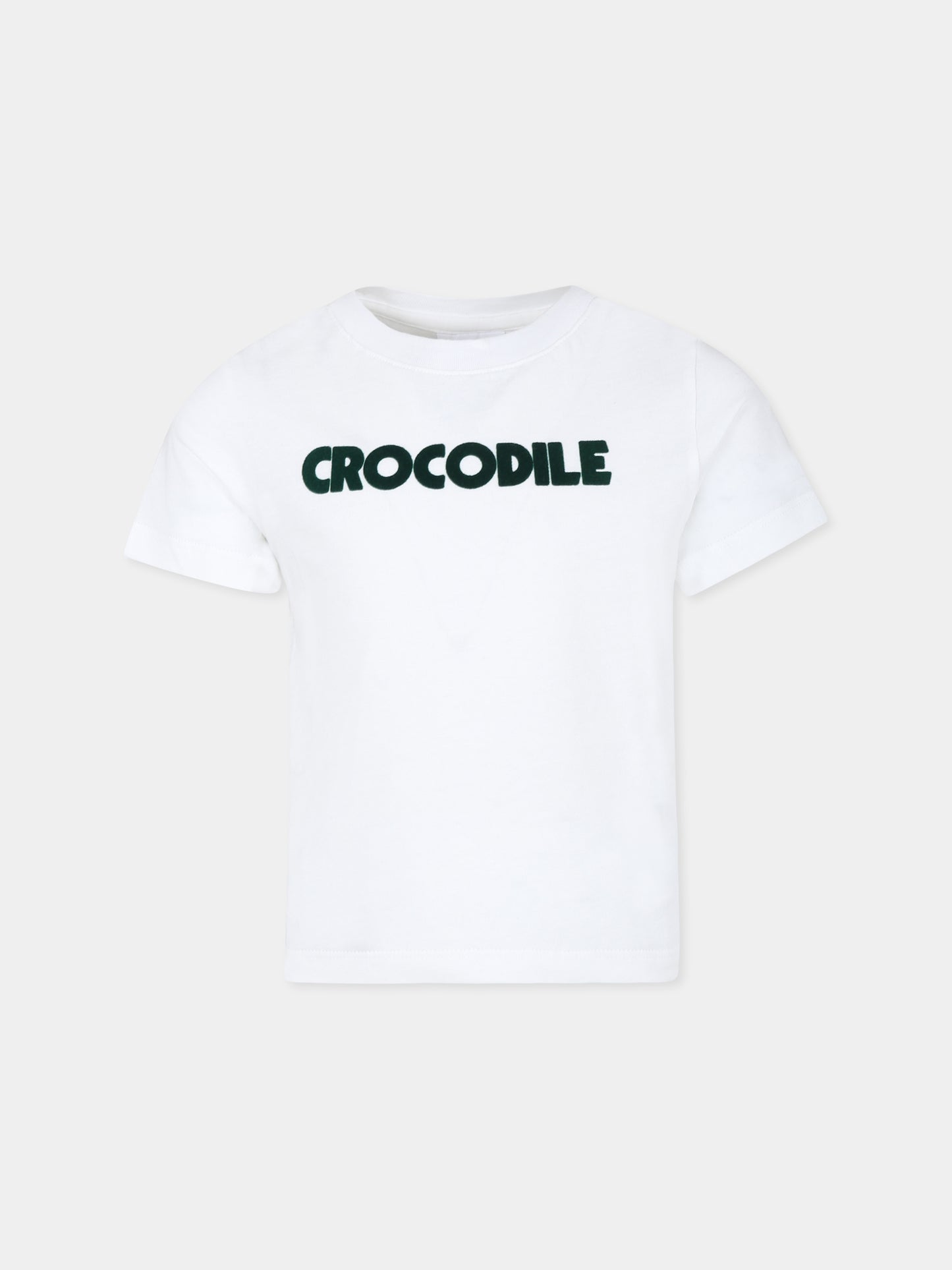 T-shirt bianca per bambino con coccodrillo,Lacoste,TJ7951 001