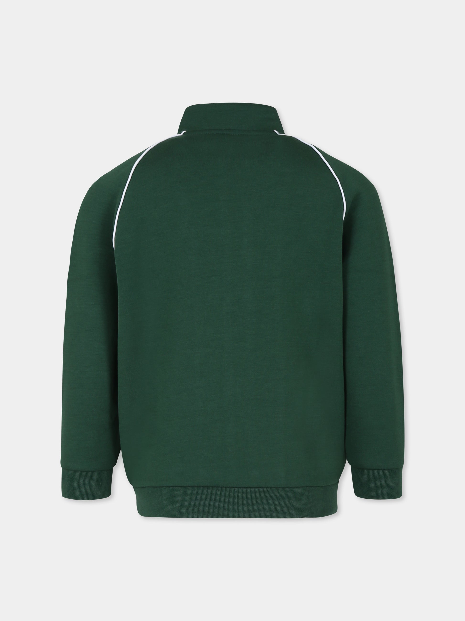 Felpa verde per bambino con coccodrillo,Lacoste,SJ2152 132