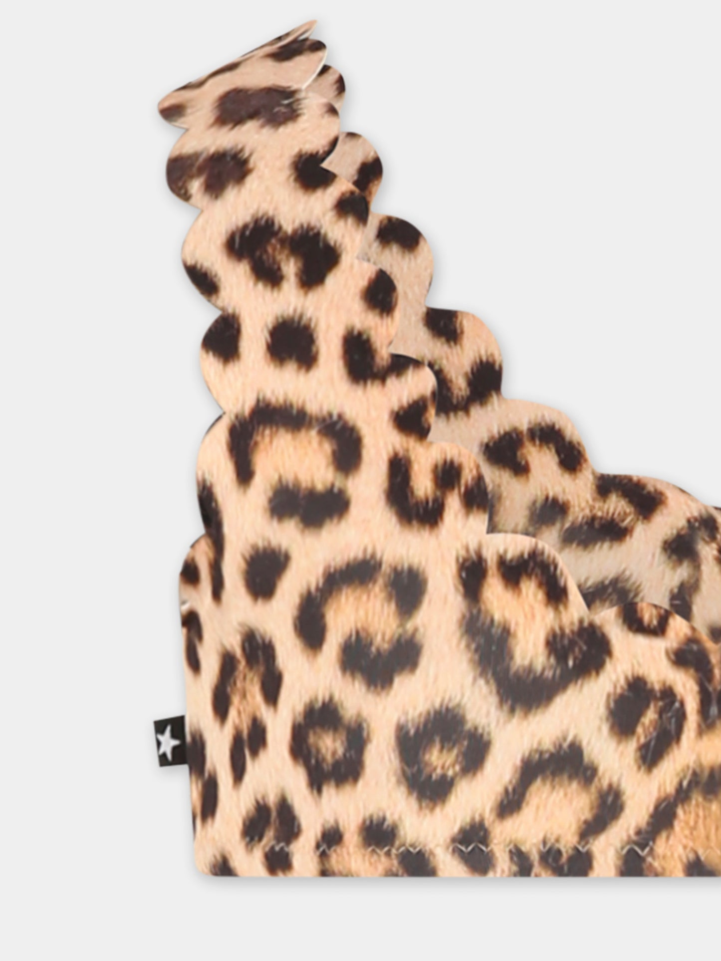 Bikini marrone Nolina per bambina con stampa maculata