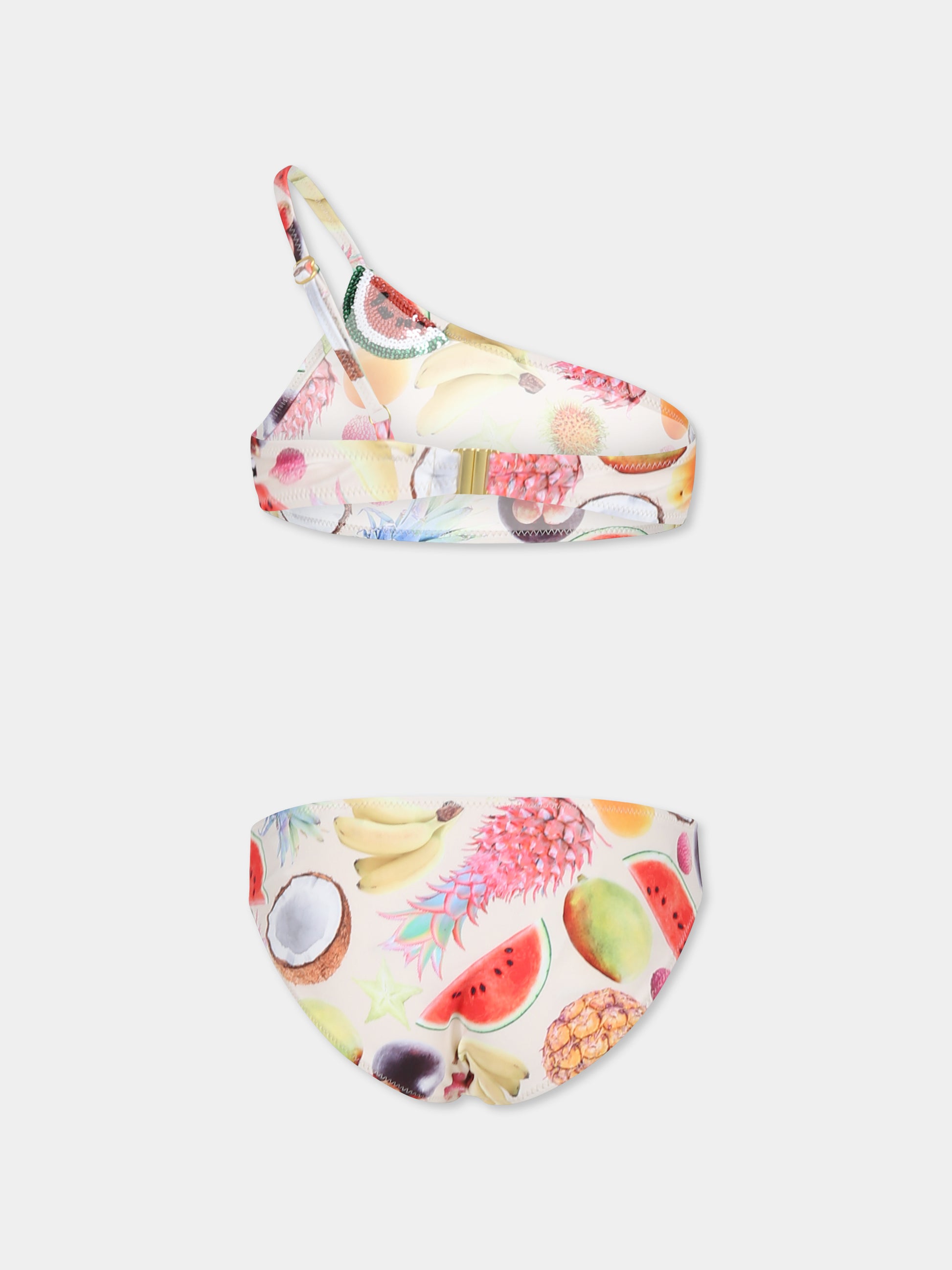 Bikini avorio Naja per bambina con stampa frutta,Molo,8S25P114 9237