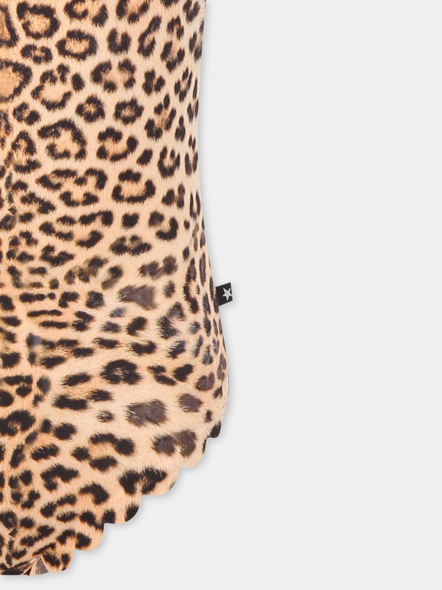 Costume intero marrone Noelle per bambina con stampa maculata