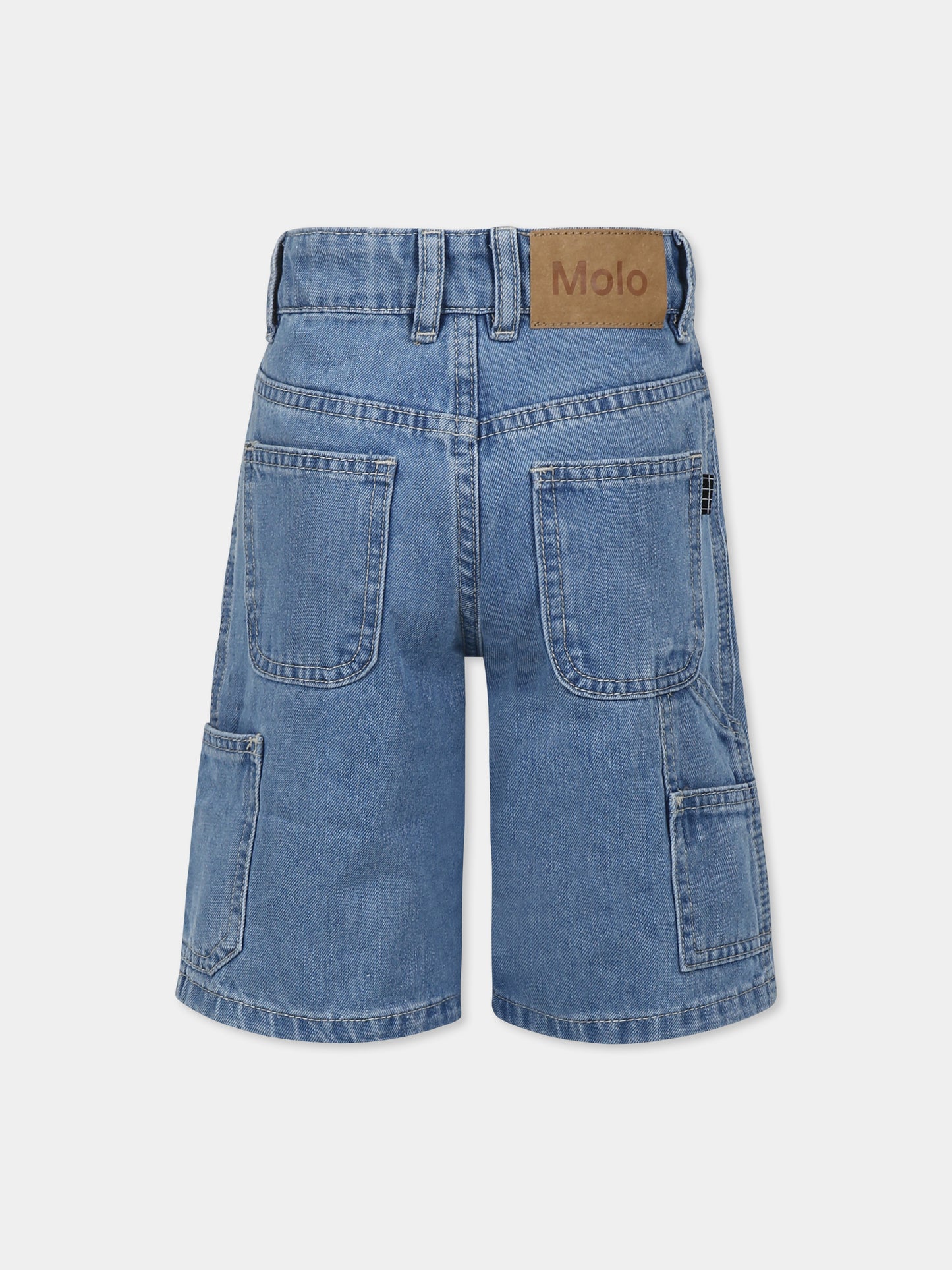 Shorts denim Archie per bambini con logo,Molo,6S25H104 5455