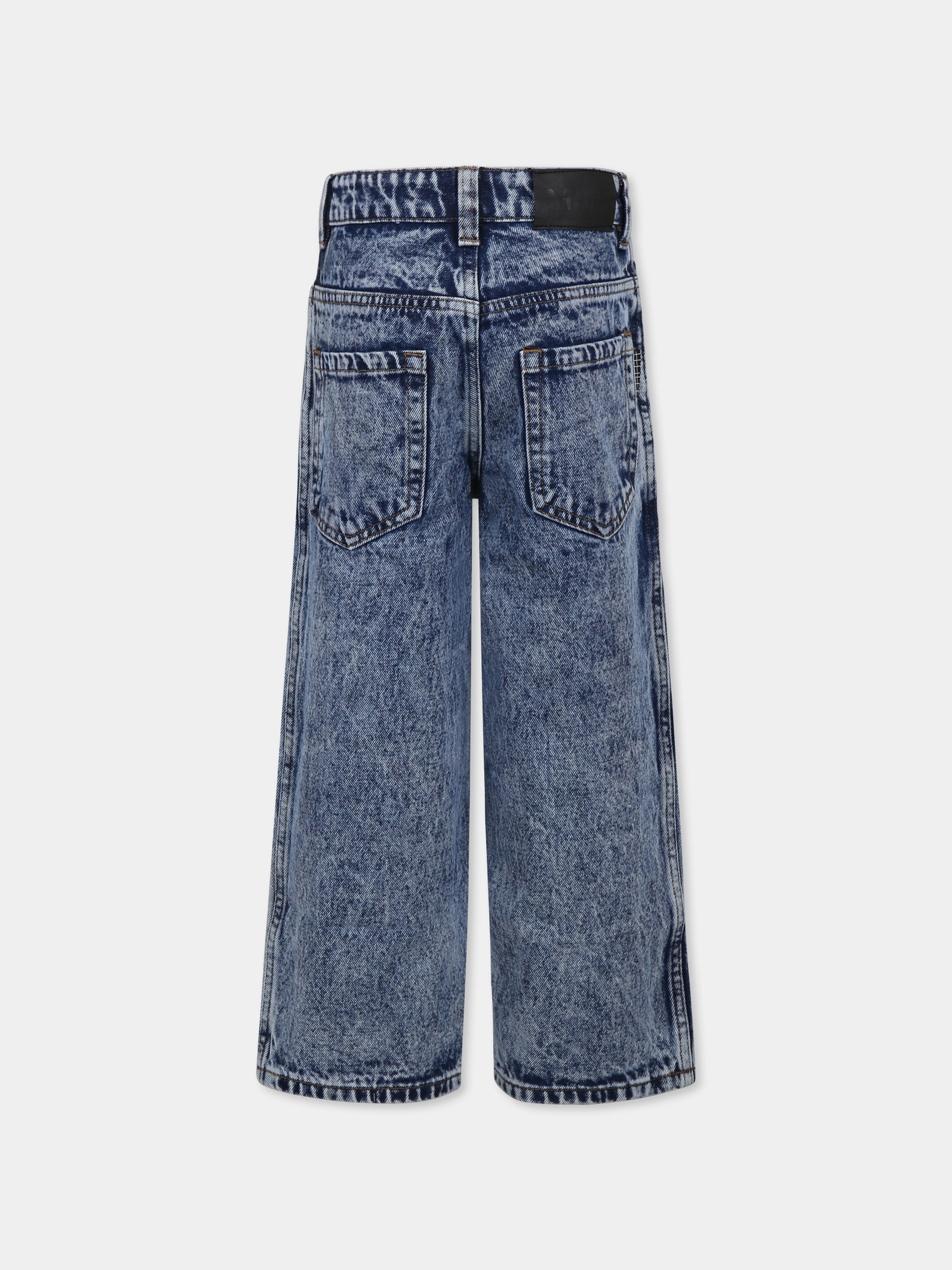 Jeans denim Aska per bambini con simbolo della pace,Molo,6S25I108 5481