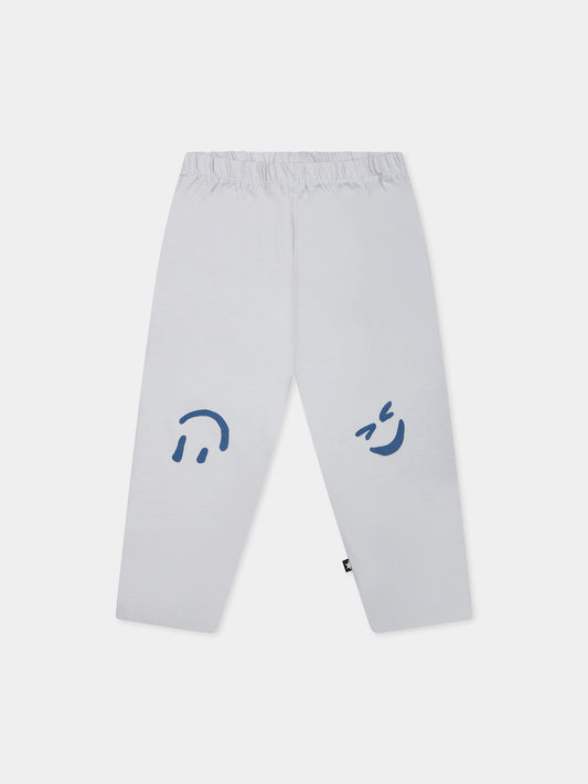 Pantaloni celesti Simway per neonati con smile