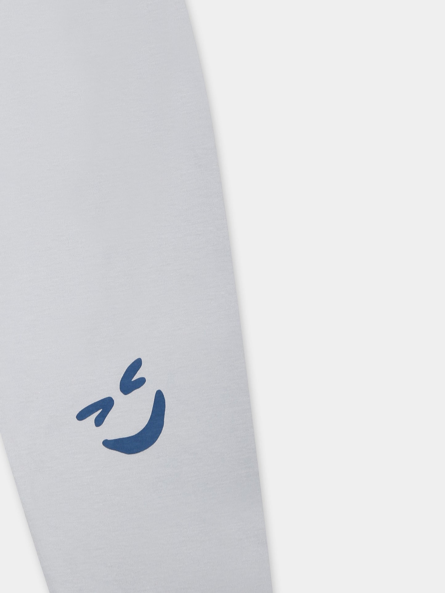 Pantaloni celesti Simway per neonati con smile